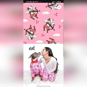 Pittie Clothing Pajamas XXL Valentine's